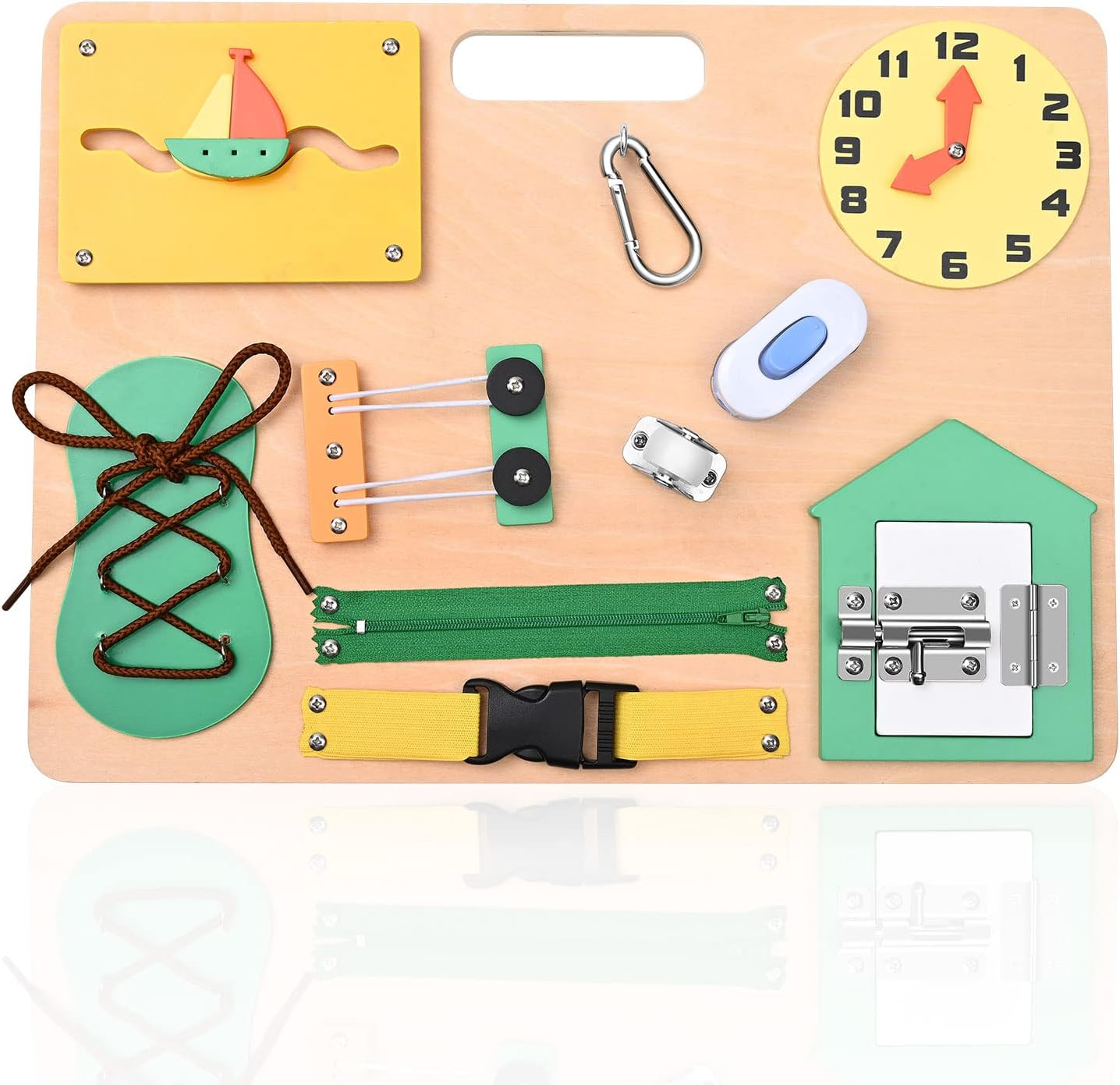 Kohagoki Montessori Busy Board for Toddlers,Travel Toy