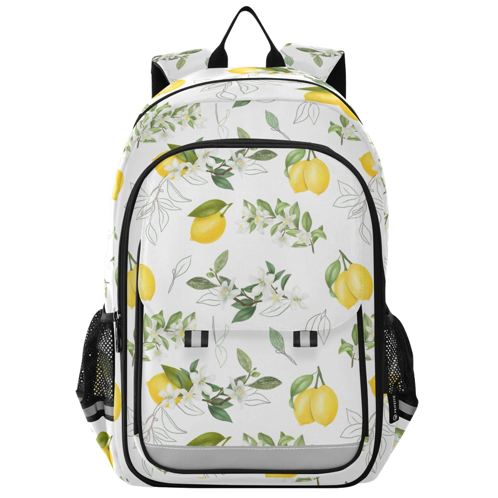 Lemon Fruits on Blue Backpack Daypack Bookbag