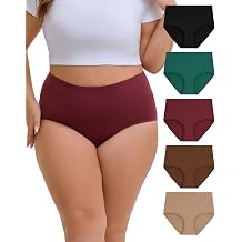 Plus Size Knickers for Women Cotton High Waist Maxi Briefs Pack of 5