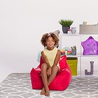 Vista 463 de Posh Creations Puf estructurado cómodo para jugar, leer y ver la televisión, Malibu Lounge, tela de lona para colorear, criaturas