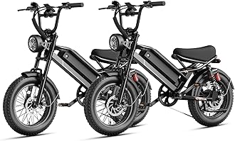 Jasion YR16 Electric Bike for Adults Teens, Peak 1000W Electric Bicycle, 48V 12.5AH Battery Dirt Bike with Dual Suspension & Cruise Control, 16" Fat Tire 55 Miles Moped EBike Fit Teenagers & Adults