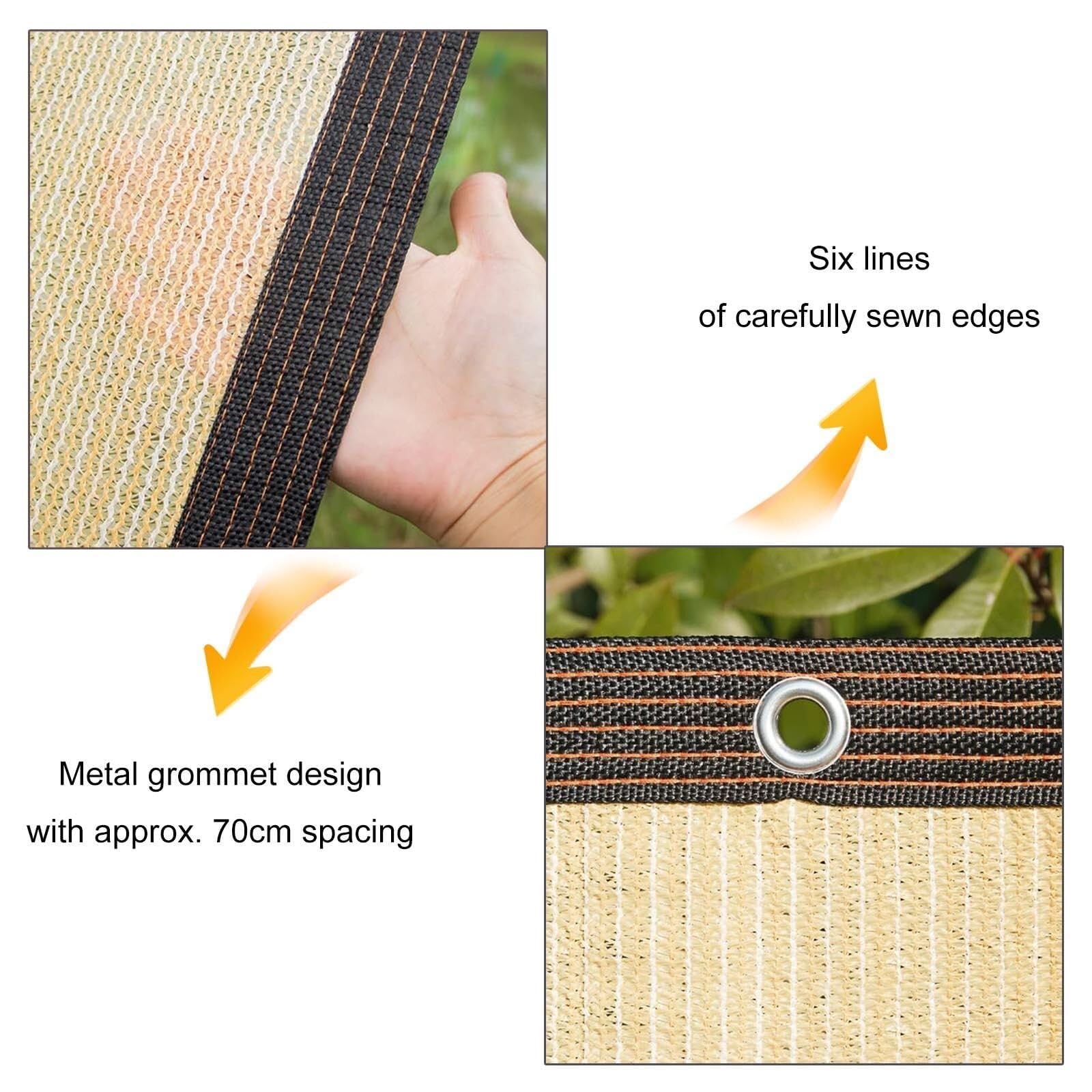 Toile de qualité supérieure pour plantes - Protection solaire à 85 % - Bâche en maille respirante avec œillets pour jardin et serres - Taille L : 12 x 12 m