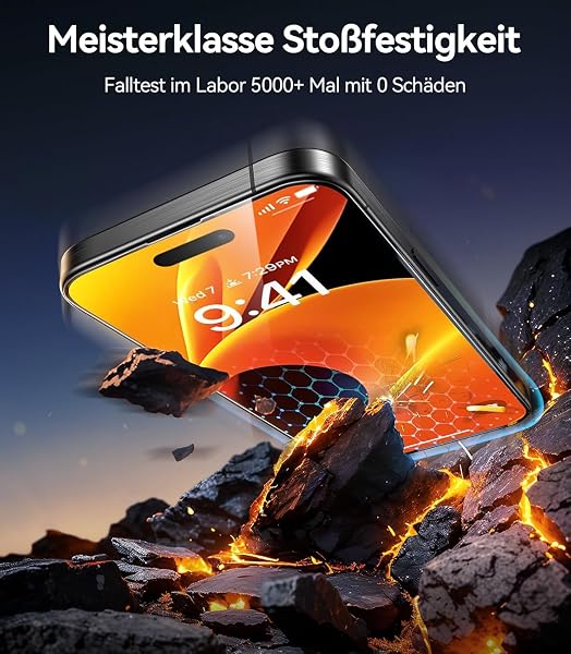 TORRAS Tempered Glass Screen Protector for iPhone 16 Pro Max [Full Screen] Top Breakage Safety Film for iPhone 16 Pro Max, 9H - 2
