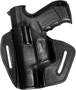 Leder Holster Für HK Pistolen - Linkshänder Schnellziehholster Für SFP9, USP, VP9 - Mit Metallbeschleuniger