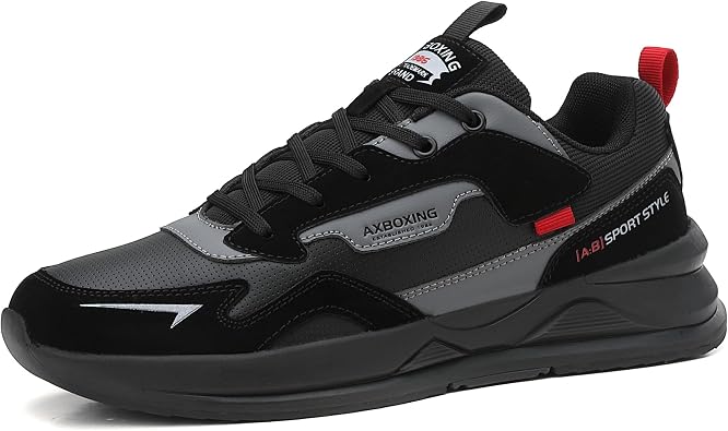 Mens Casual Shoes Trainers Lightweight Sneakers Fashion Lace Up Shoe Breathable Tennis Casual Sport Walking Running Fitness Gym Size 6-11 UK