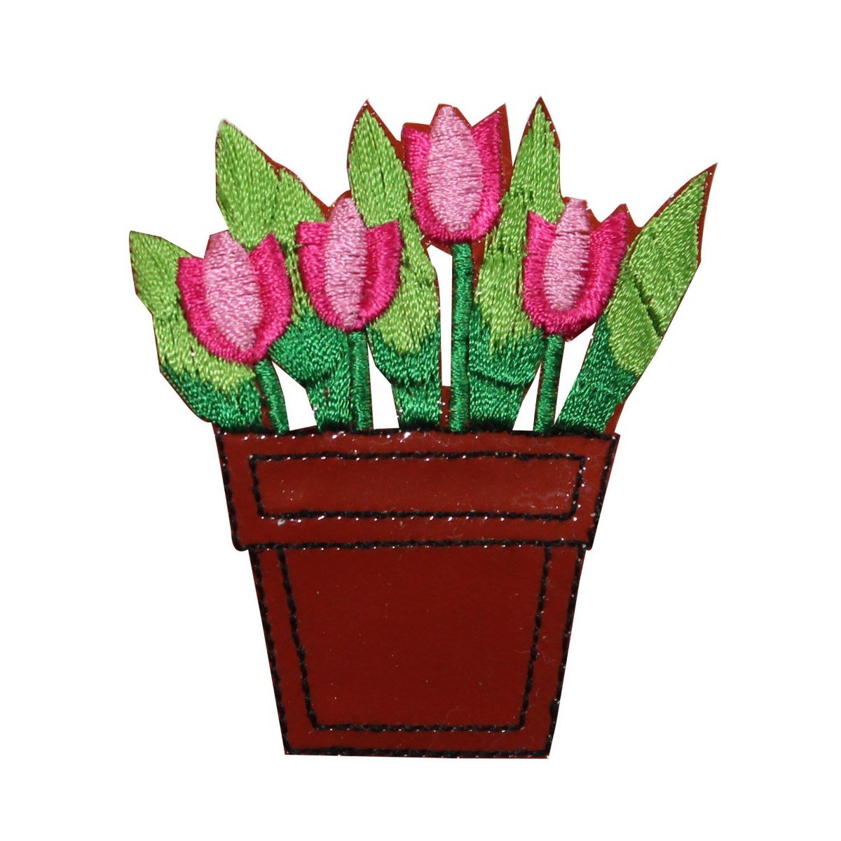 Amazon.com: ID 7056 Pink Tulips Vinyl Pot Patch Garden
