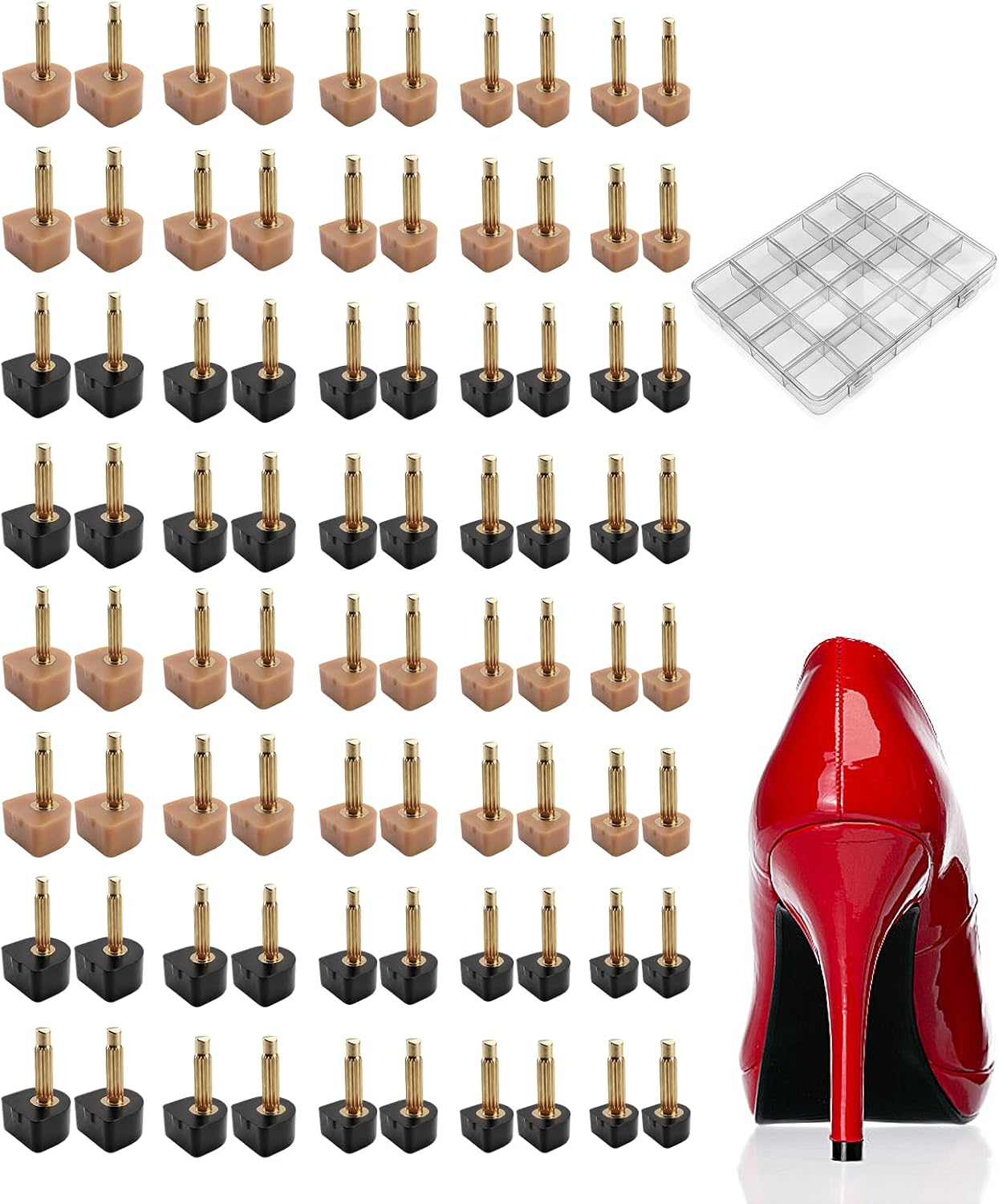 Amazon.com: DAWZMR 40 Pairs High Heel Tips Replacement, U Cap Style, 5 ...