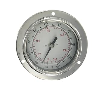 Dwyer Panel Mount Bimetal Stem Thermometer, BTPM24041,40-160F, 4" Stem