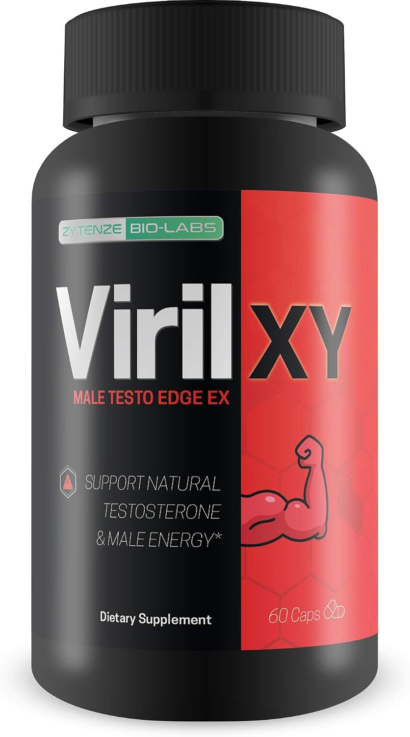 Viril X Y - Male Testo Edge EX - Support Natural Testosterone & Male Energy - Help Increase Lean Muscle Mass - Help Prevent Muscle Shrink - Help Prevent Fat Gain - Support Alpha Endurance