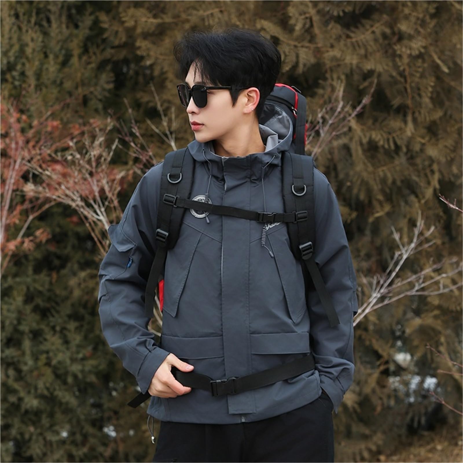 Plecak turystyczny 90L Plecak trekkingowy Plecak trekkingowy o dużej pojemności Torby podróżne na świeżym powietrzu Sprzęt sportowy(Black)
