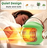 Vista 3 de Space heaters for indoor use, mini portable heater desk heater for office,2S Efficient Heating, Tip-Over & Overheat Protection, Quiet Small Desk