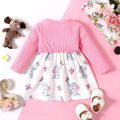 Miniatura 2 de PATPAT Baby Girl Dress Infant Girls Long Sleeve Baby Fall Winter Dress