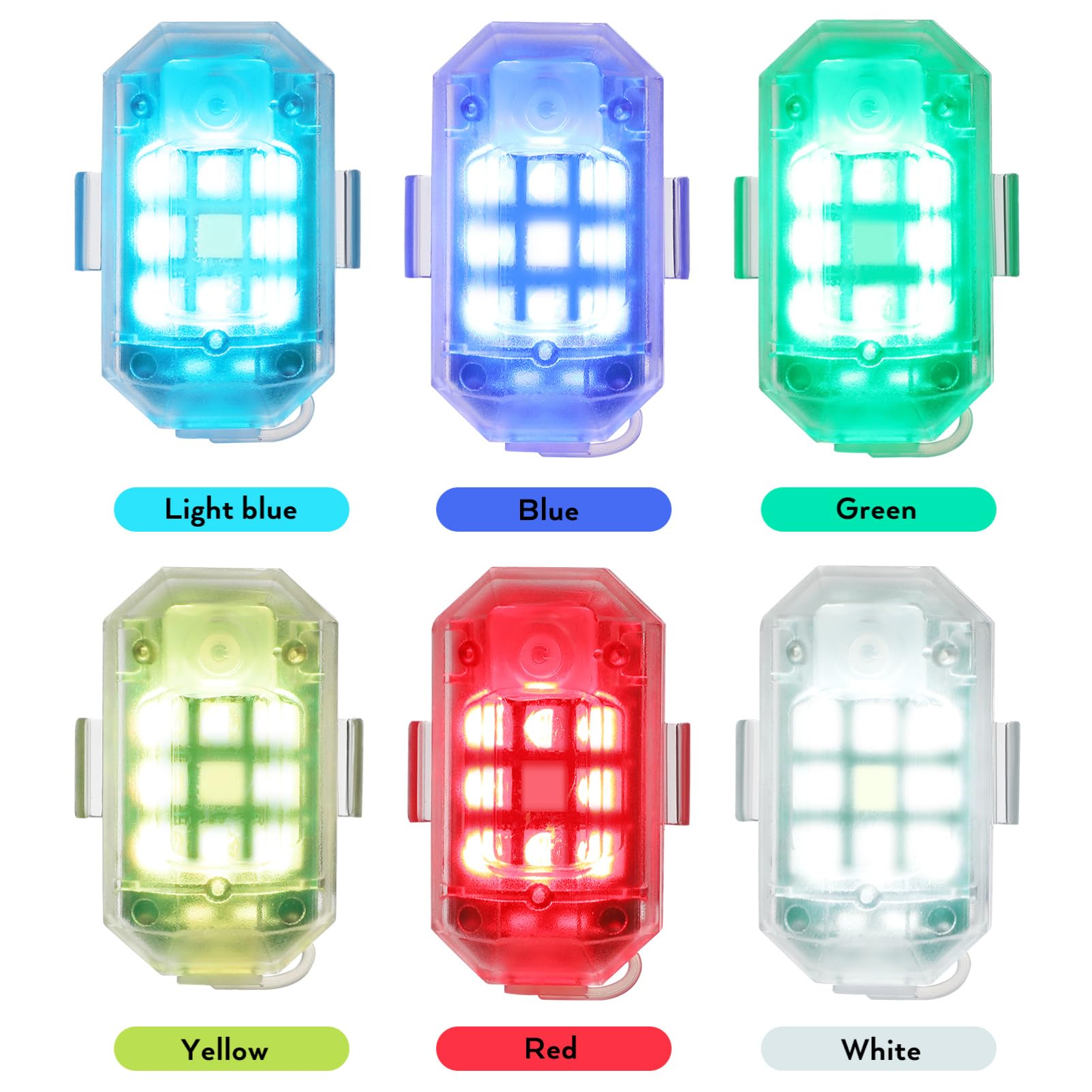 YARNOW 1 Set Luci Notturne Fari Luci per Bici Bici Luci per Passeggino Ad Alta Luminosità (2 Luci)