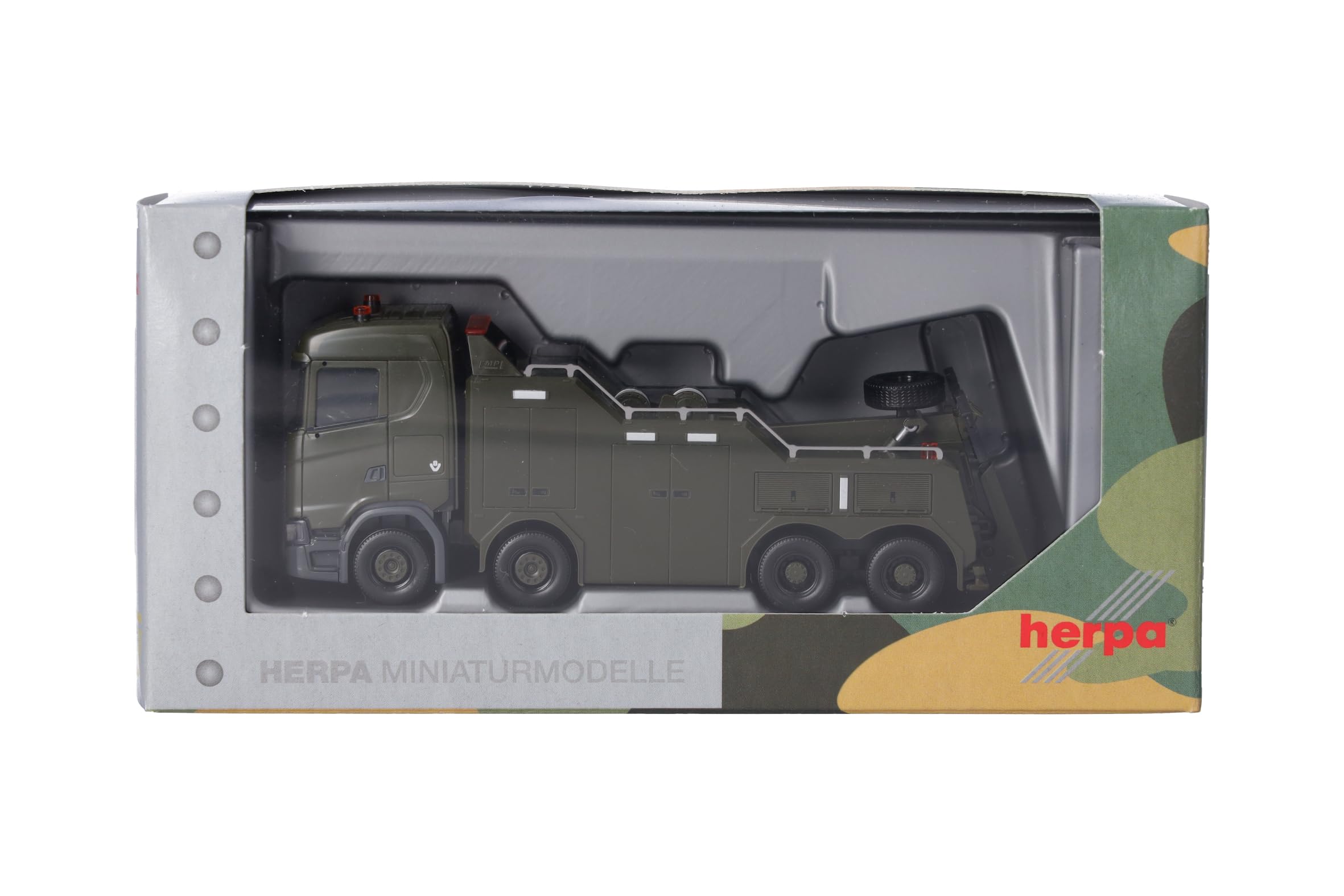 Herpa - Tracteur Lourd Scania CS20ND - Échelle 1/87 - Armée Allemande - Modélisme Miniature - Collectionneur Adulte - Réf. 746939