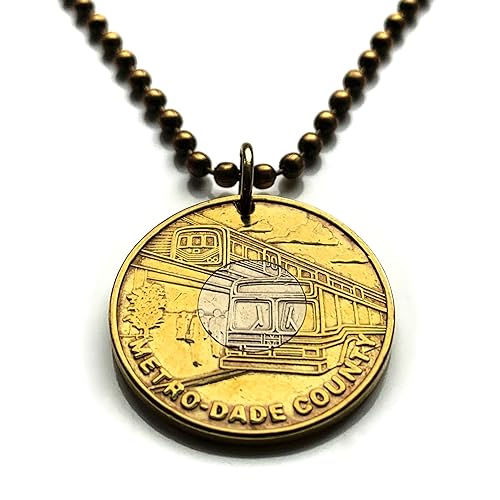 USA Miami Florida Metro Dade Transit token pendant Metrorail Metrobus train bus railroad Easy Card Health District Brickell Hialeah Medley The Roads