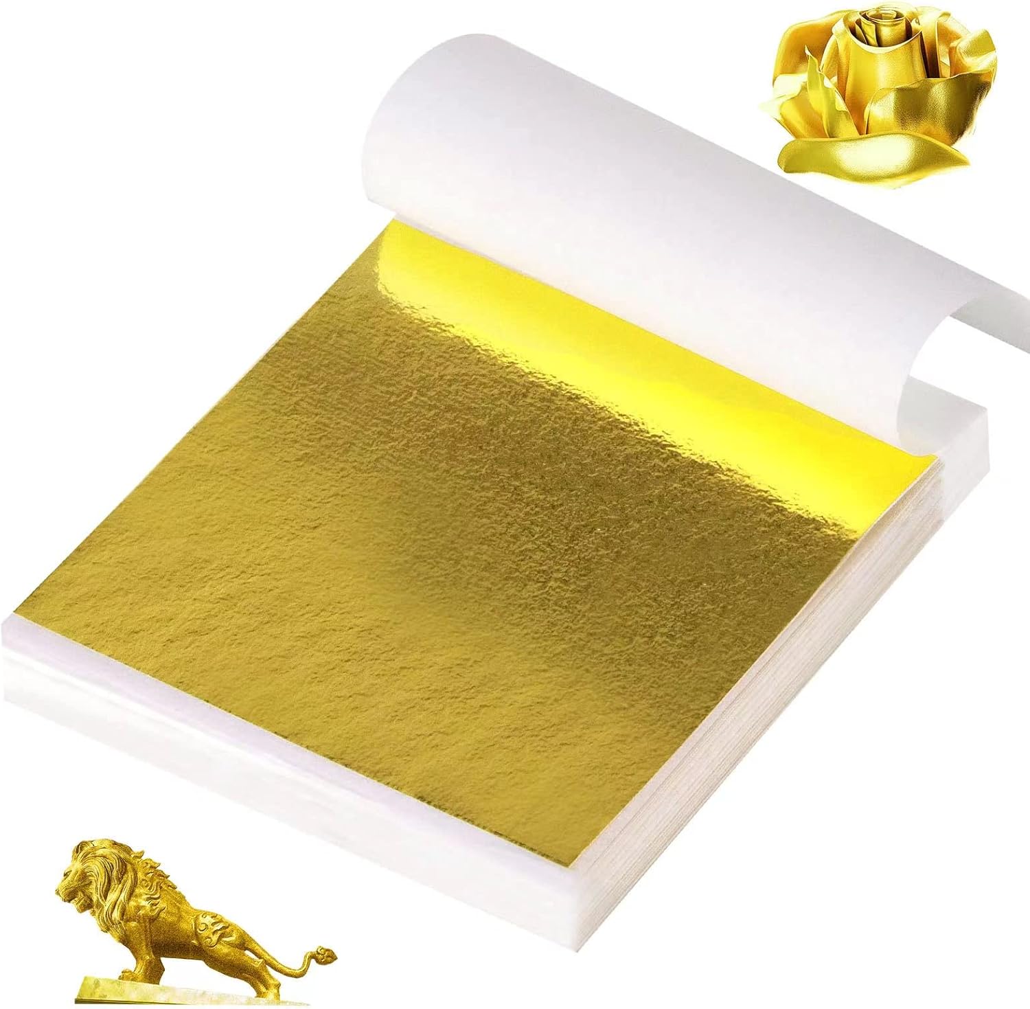 Tumez Imitation Gold Leaf Foil Paper,24 Karat Gold Leaf,Gold Leaf