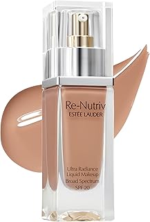 Estée Lauder Re-Nutriv Ultra Radiance Liquid Foundation SPF 20 | Luxurious, Hydrating, Long-Wearing, 1 Fl Oz, 4C3 Soft Tan