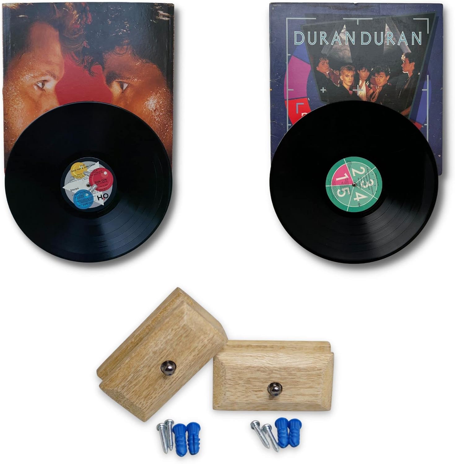 Vharpy Vinyl Records Wall Display, 2 Pack with Fixings