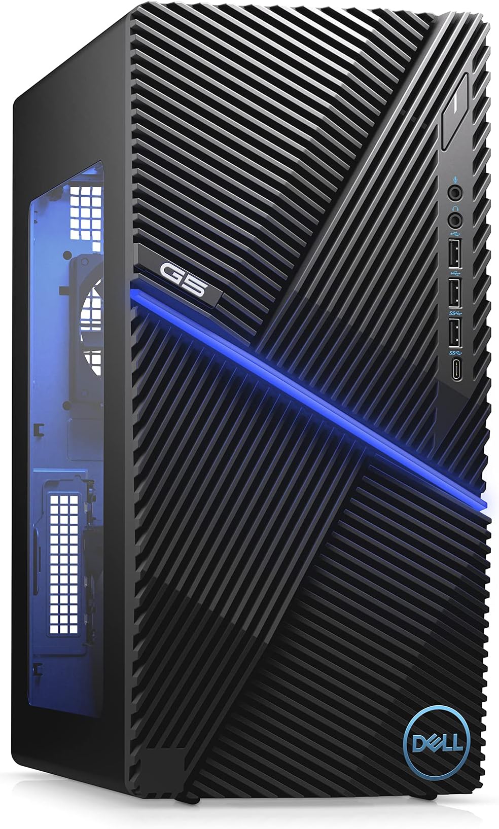 Dell Inspiron G5 5000 Gaming Desktop Tower - Intel Core i7-10700F, 16GB DDR4 RAM, 1TB SSD, NVIDIA GeForce RTX 3060 12GB GDDR6, Windows 10 Home - Abyss Black (Latest Model)