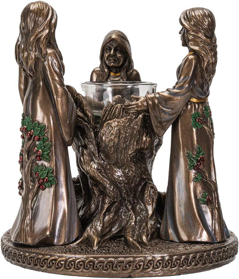 Pacific Giftware Triple Goddess Mother Maiden Crone Candle Holder Home Decor Figurine