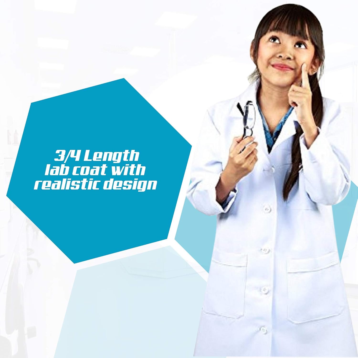 Vista 6 de MM SCRUBS - Abrigo de laboratorio para niños suave al tacto varios paquetes abrigos para niños