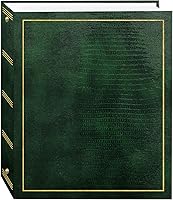Pioneer Photo Albums Hunter Green Magnetic Self-Stick 3-Ring Photo Album 100 Pages Refillable Acid-Free