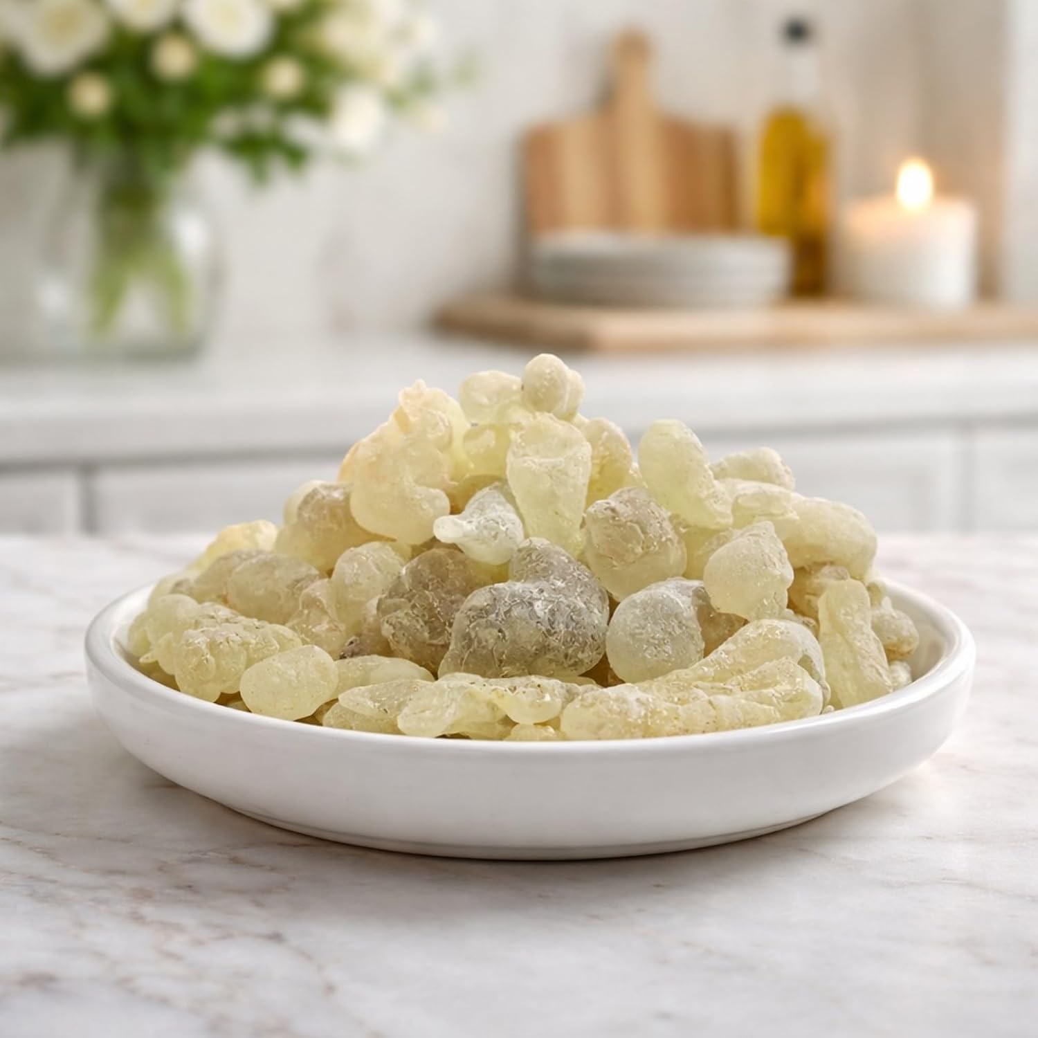 Green Hojari Frankincense Resin - Omani Boswellia Sacra Luban - Premium 100% Natural Luban from Salalah Dhofar Oman 1 oz - ZaforaSouq