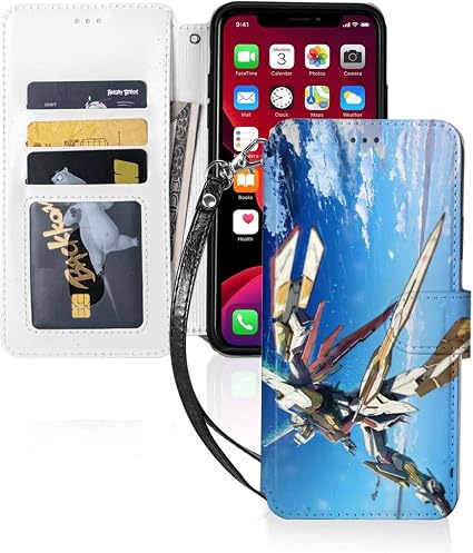 Amazon 機動戦士ガンダム スマホケース Iphone11ケース Iphone11pro ケース Iphone11promaxケース Iphone11pro用ケース Iphone11promax用ケース Puレザー 軽量 薄型 ストラップ付き カード収納 スタンド機能 耐衝撃 11用ケース ケース カバー 財布型 携帯カバー