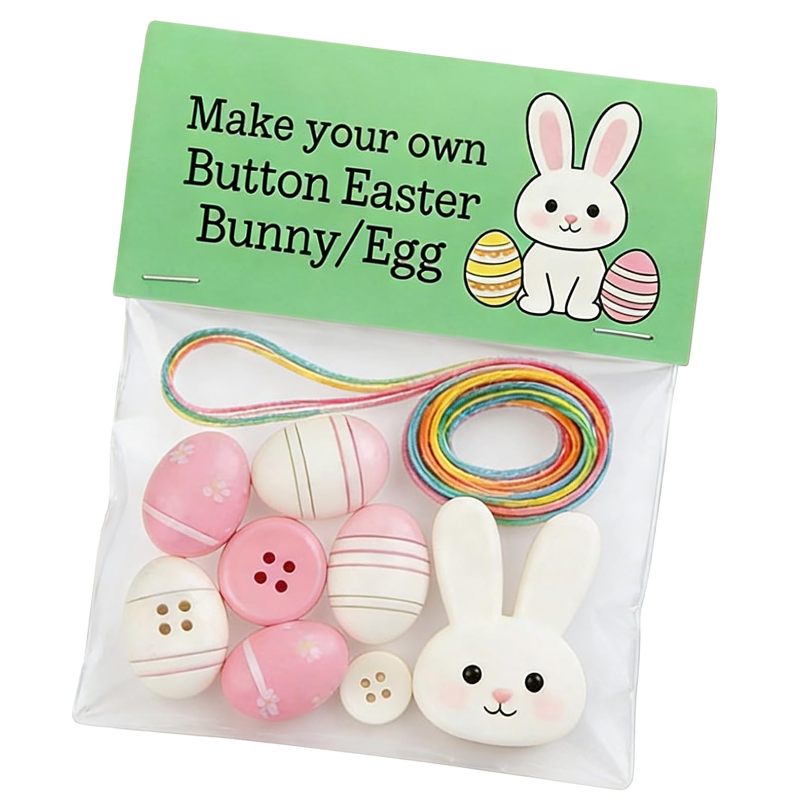Msioytog Creative Button Rabbits, Eggs and Carrot Ornament Set Festival Decorations Easter Button Pendant for Celebration Rabbits Decors