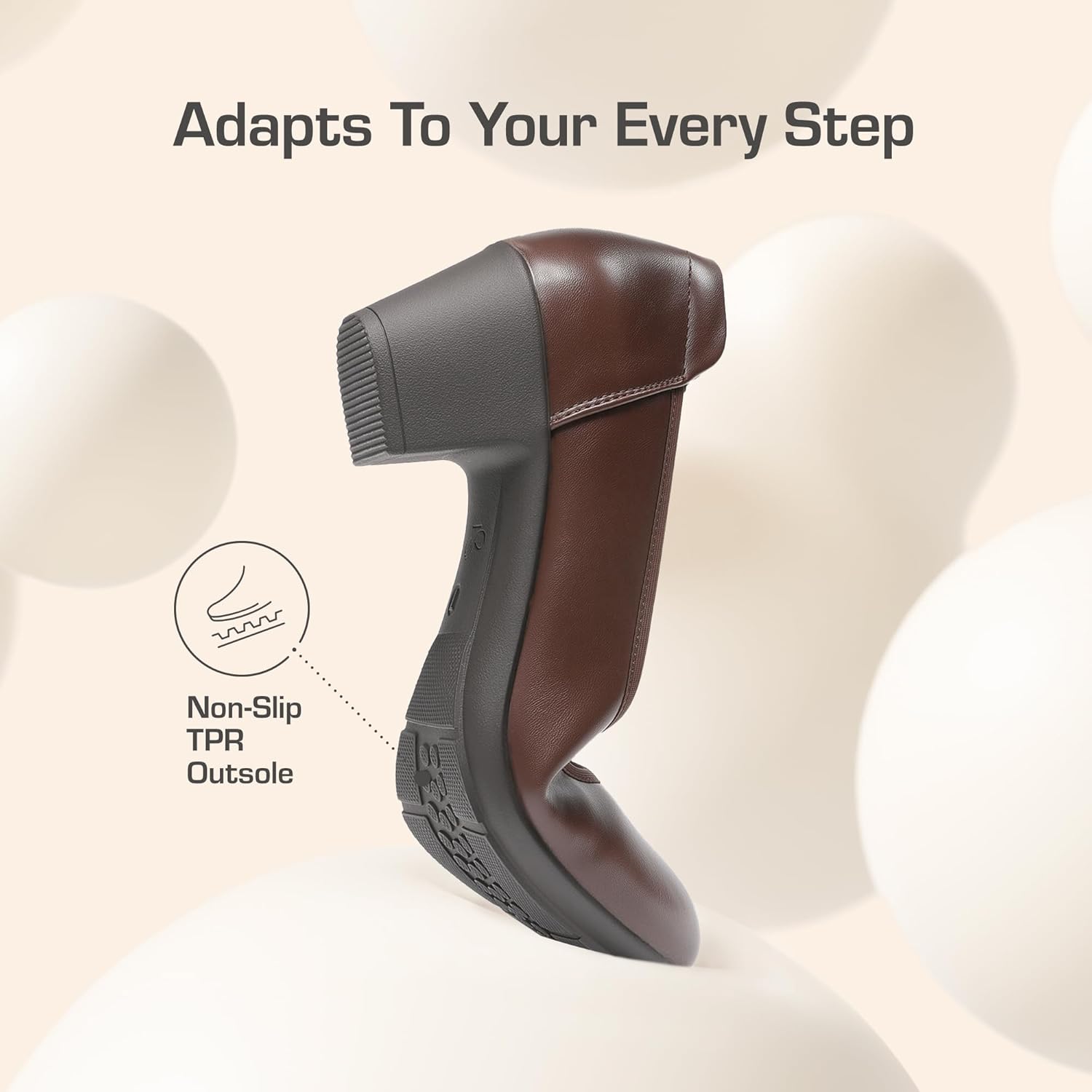 DREAM PAIRS Women's Low Chunky Heels Comfortable Block Work Pumps Closed Round Toe Dress Shoes for Office Business - Image 7