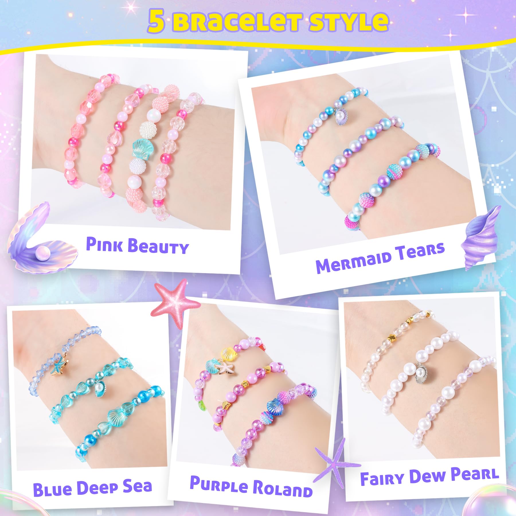 Kit 1000+ Perline Per Braccialetti Bambina - Con Unicorno, Sirena E Accessori, Regalo Creativo Fai Da Te