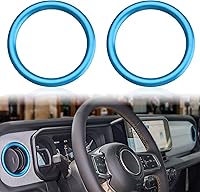 Vista 10 de auovo - Anillo para salida de aire acondicionado interior, molduras para adorno de salida de aire acondicionado del tablero, cubierta de aluminio
