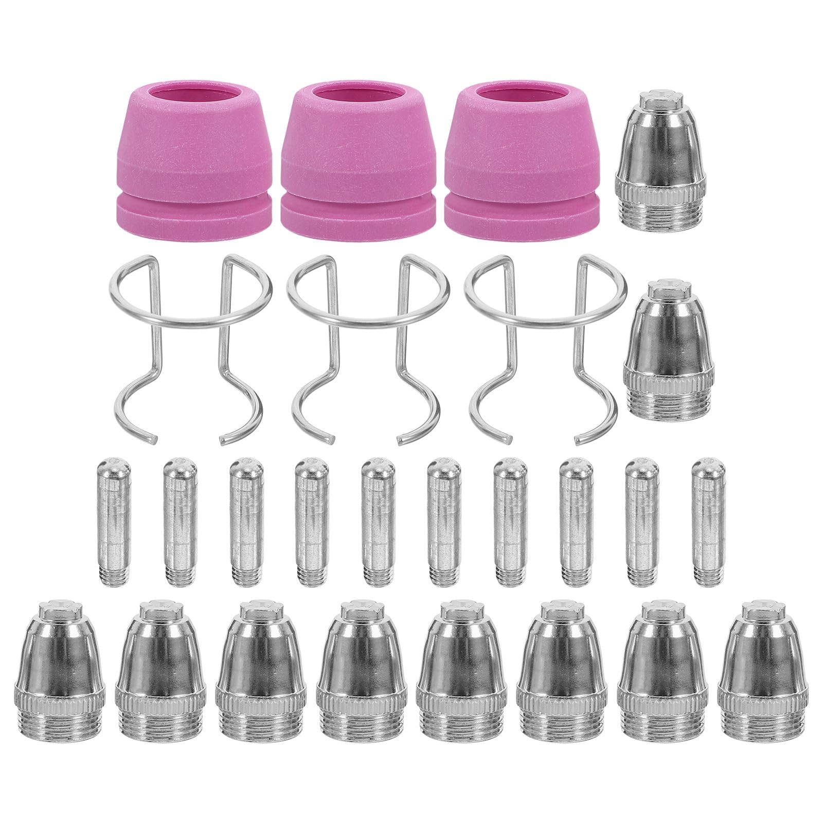 Kit Ugelli per Taglierina al Plasma 26 Pezzi Materiali di Consumo per Taglio al Plasma Compatibili con Modelli AG60 SG55 CUT-60 Accessori Elettrodi Coperture Protettive e