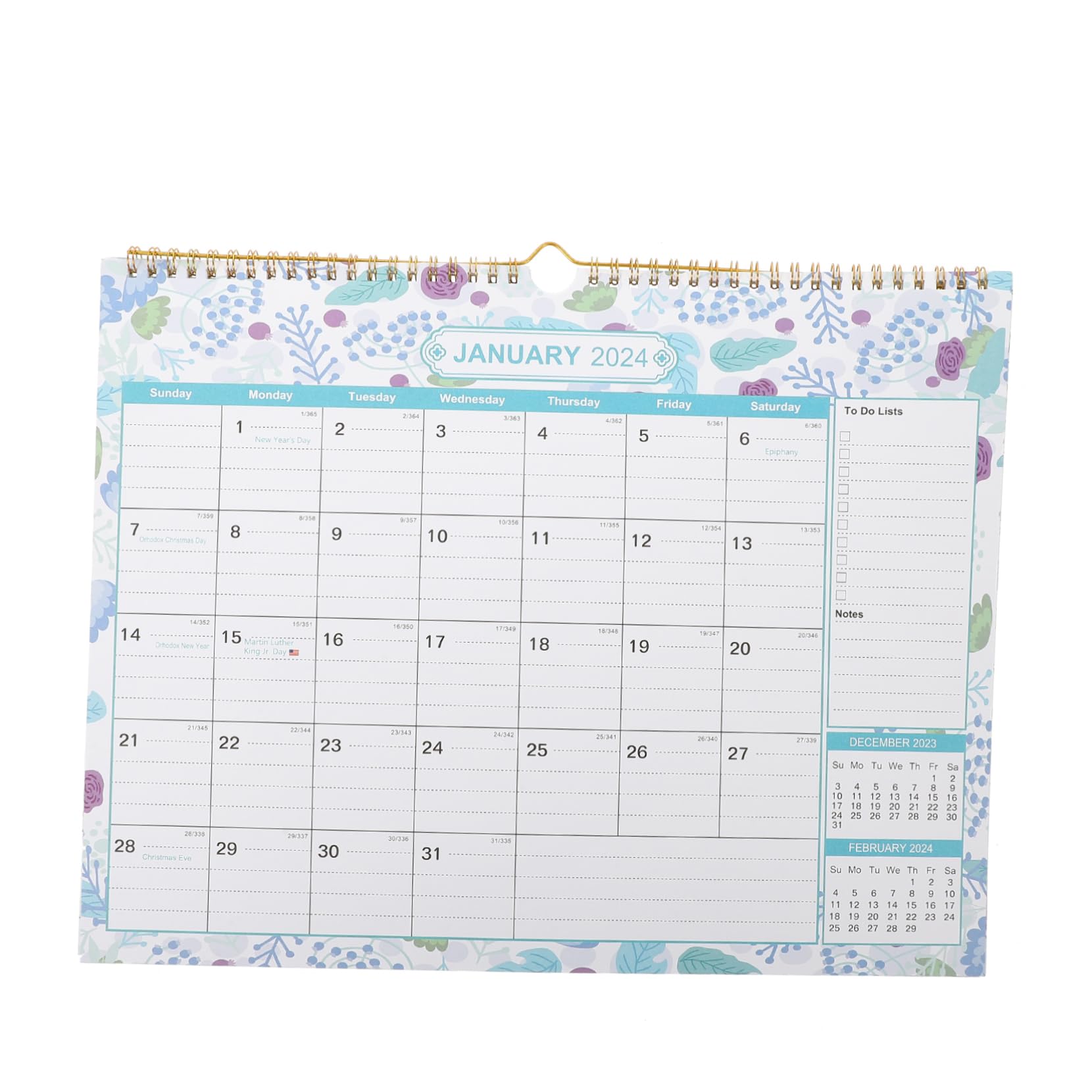Tofficu 4stücke Hängender Monatskalender Für Zuhause Und Büro Monate Englischer Wandkalender Mit Klaren Druckseiten Für Notizen Feiertage Und Planung Vielseitig Einsetzbar Für Schule