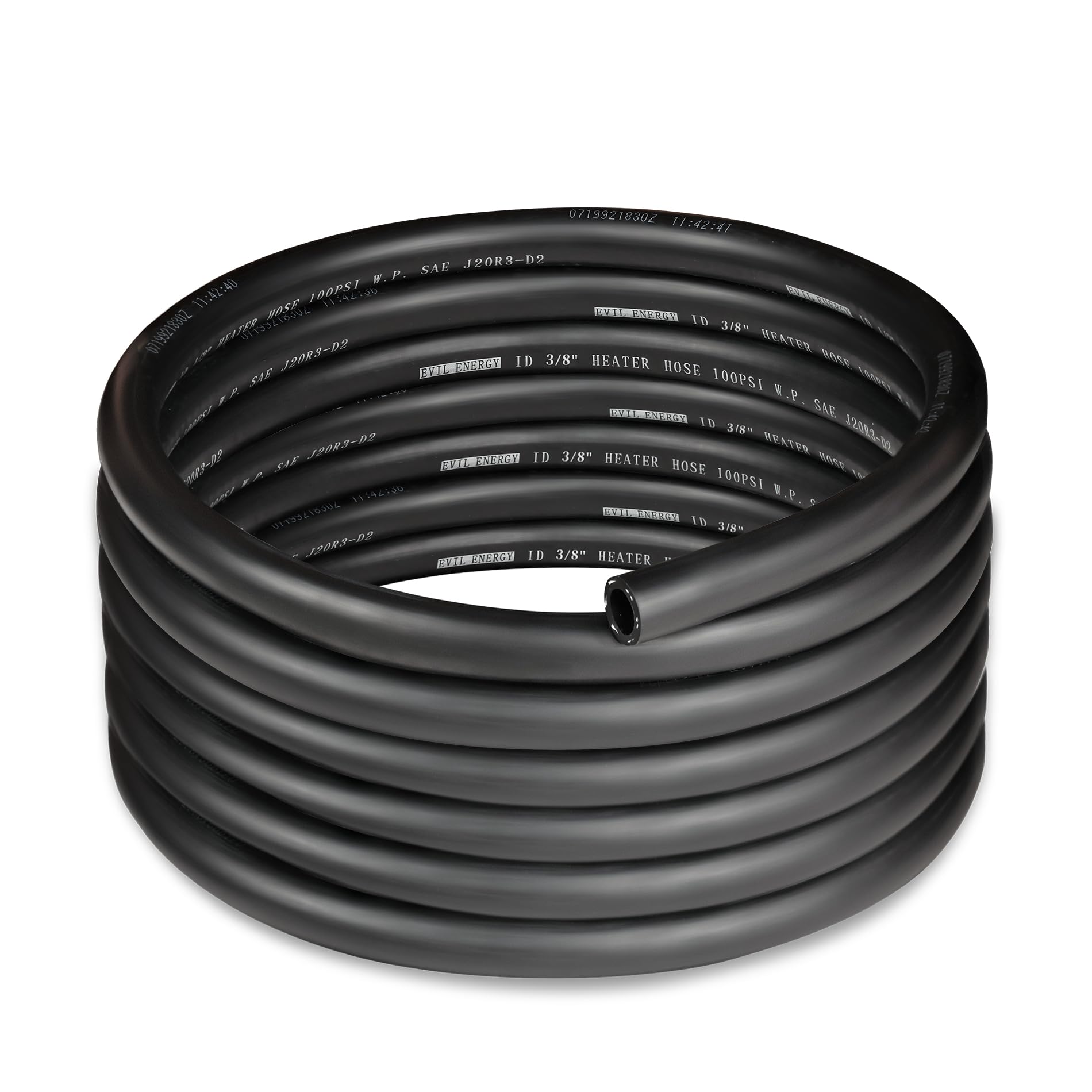 EVIL ENERGY 3/8" Heater Hose Coolant Radiator Straight 100PSI SAE 20R3 15FT Black
