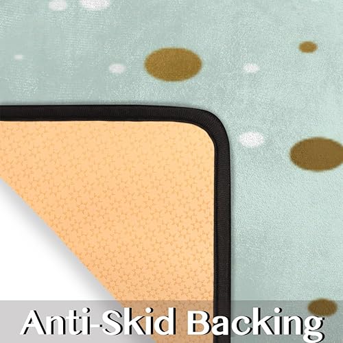 Vista 67 de GUYOS Tapete de cocina acolchado con diseño de mandala dorado, antifatiga, juego de 2 piezas, duradero, resistente a las manchas, parte inferior