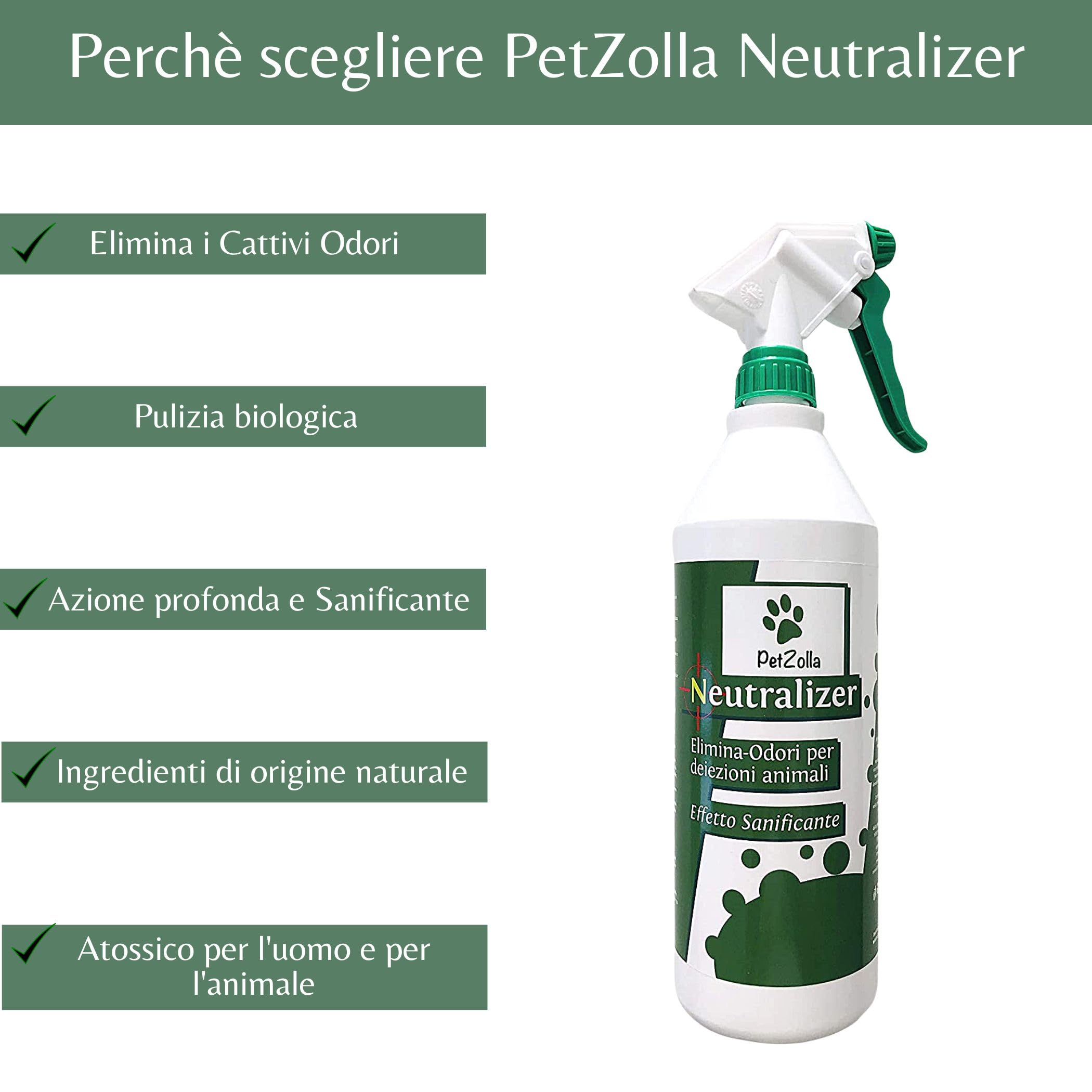 Kit Neutralizer Attrattivo - Spray Neutralizer 1lt + Spray Attrattivo Naturale 500ml, Elimina Odori E Attrattivo Per Cani E Gatti, Favorisce L'addestramento, Ideale Per Lettiere E Superfici