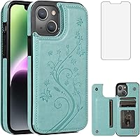 Vista 10 de Asuwish Funda compatible con iPhone 15 de 6.1 pulgadas con protector de pantalla de vidrio templado y tarjetero con soporte para tarjetero, soporte