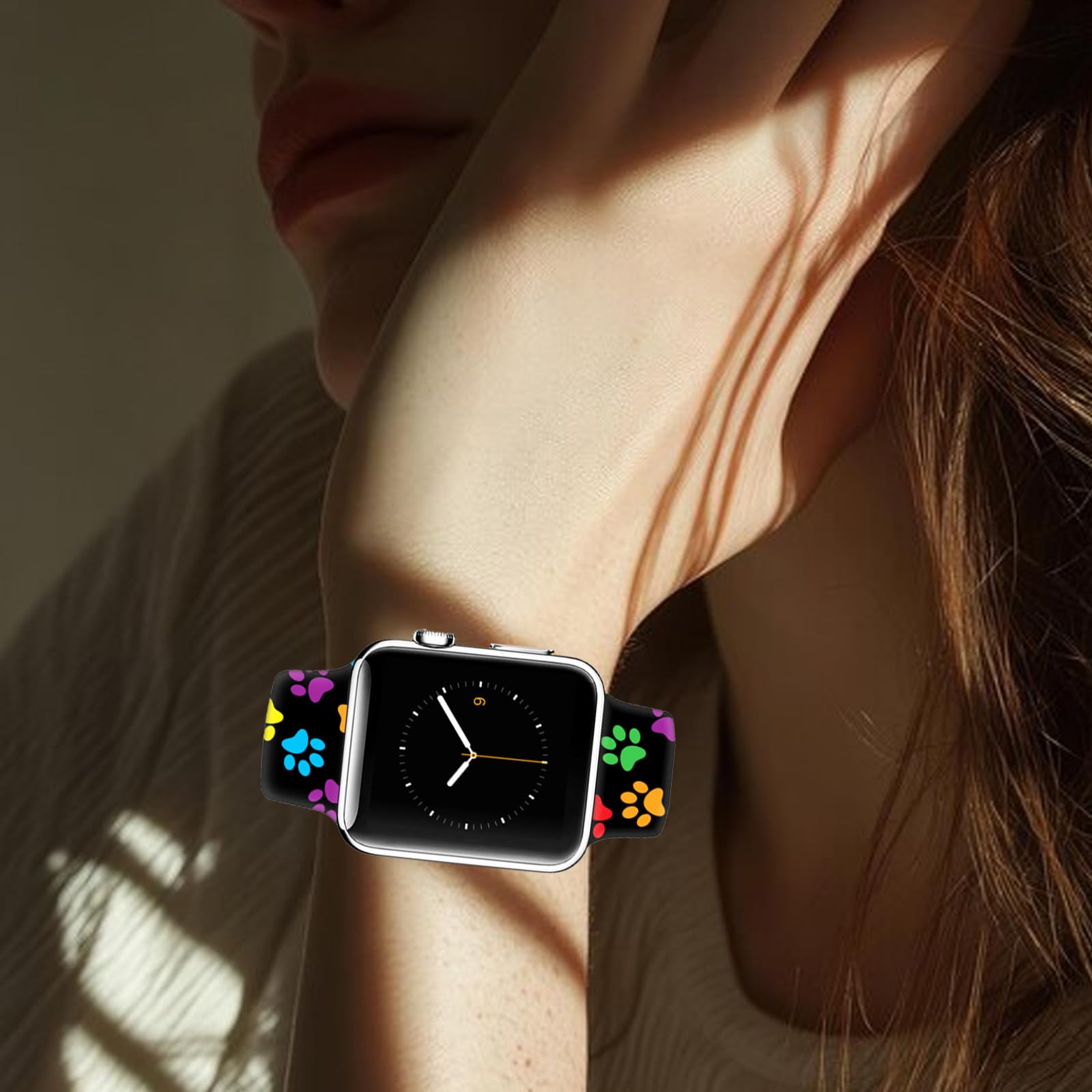 Sportowy pasek do zegarka kompatybilny z Apple Watch 38 mm, 40 mm, 41 mm, 42 mm, 44 mm, 45 mm, dla kobiet, mężczyzn, prezenty, regulowane, wymienne, miękkie silikonowe paski do smartwatcha do iWatch