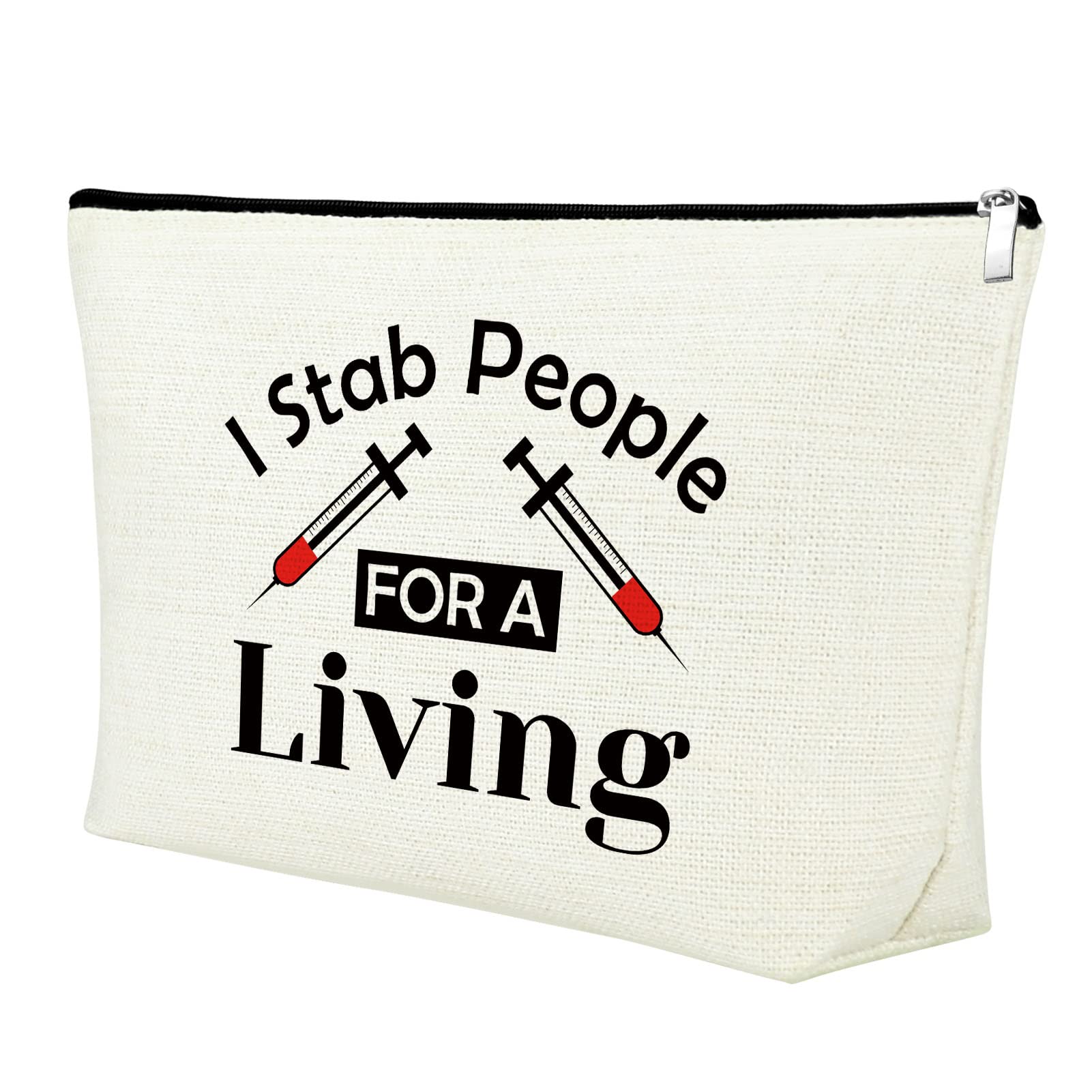 Funny Phlebotomist Gift for Women Makeup Bag Phlebotomy Appreciation Gift Cosmetic Bag Thank You Gift for Medical Technologist Dialysis Technician