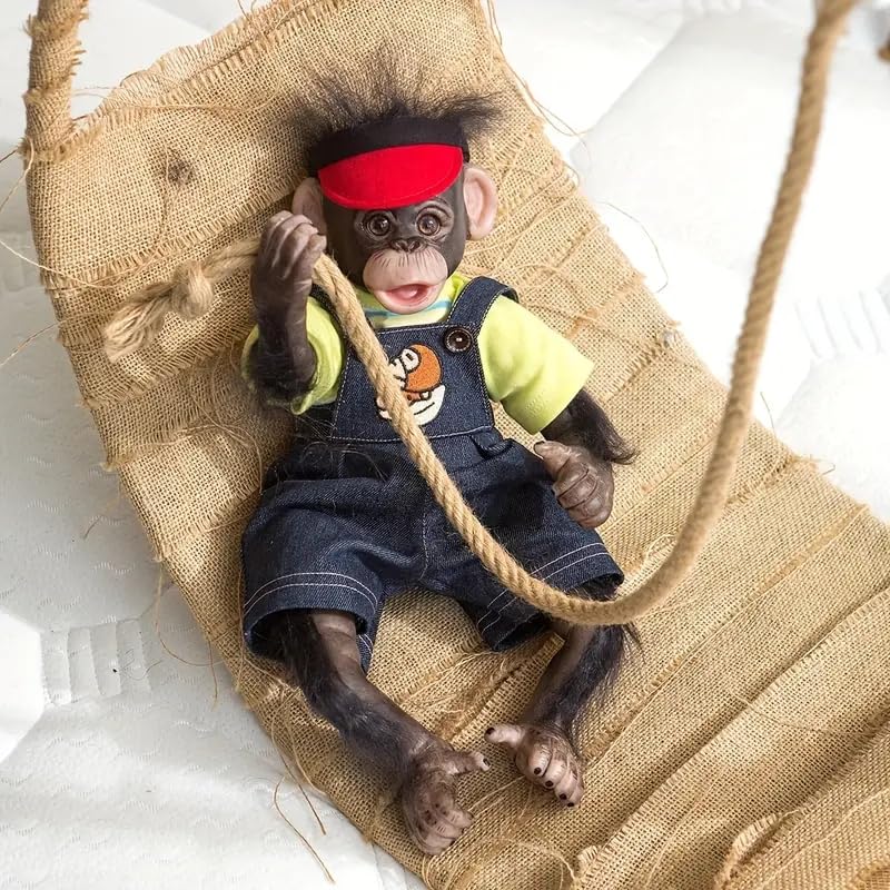 Muñeca Bebé Mono Reborn de 42cm Realista miniatura 5