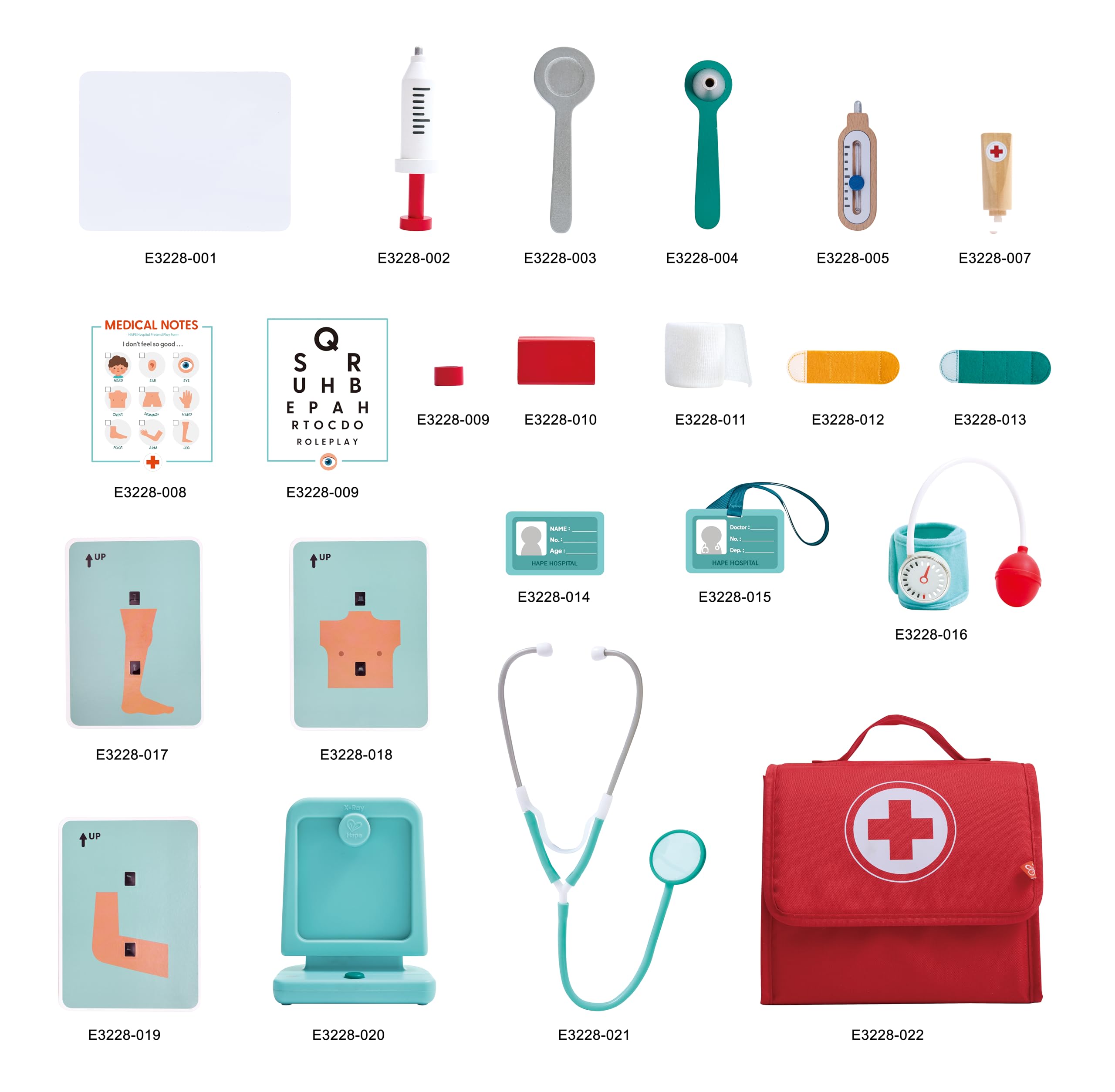 Hape | Jeux en Bois pour Enfants | Trousse de médecin avec Instruments interactifs