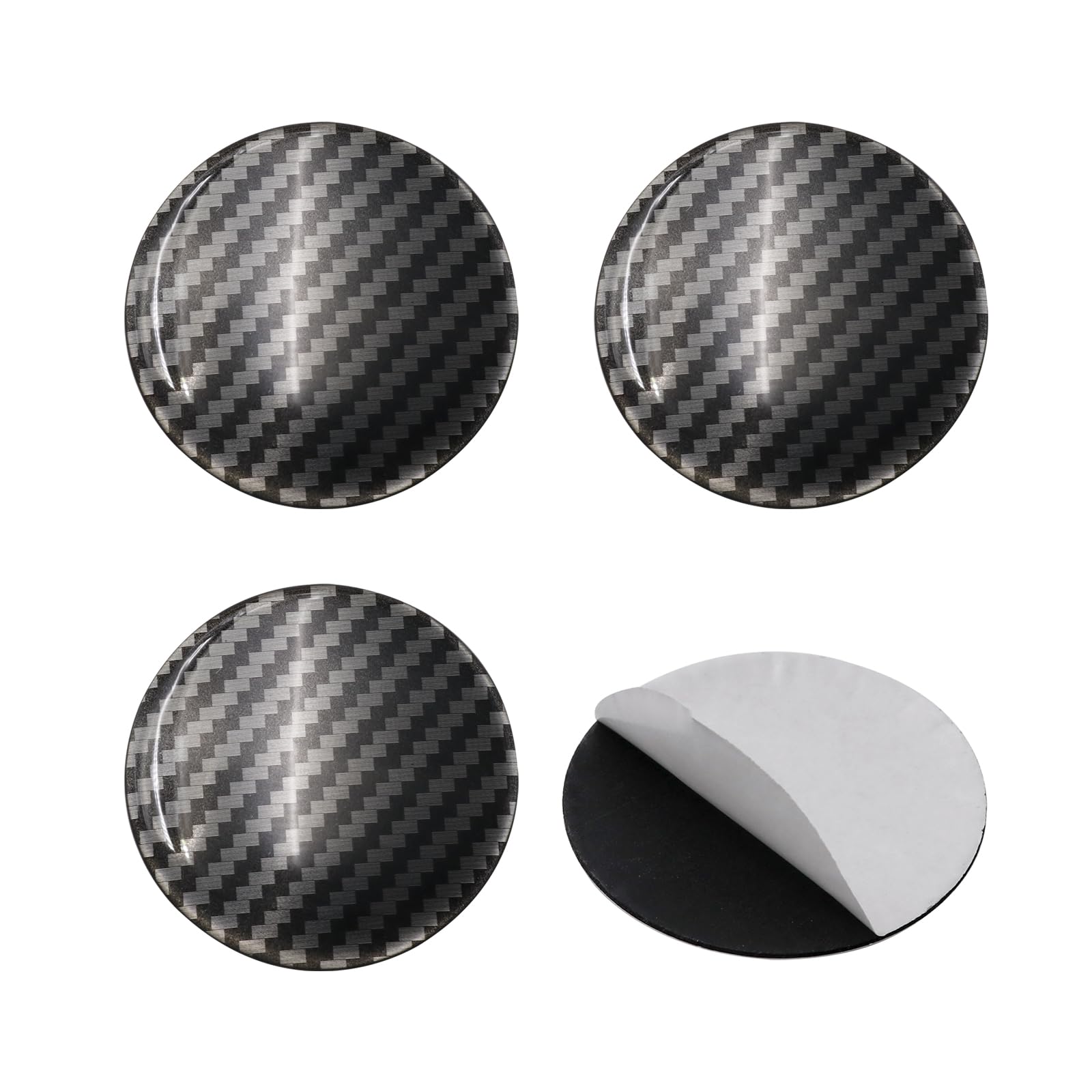 4PCS 65mm 6.5cm Carbon Blank Design Alluminio Metallo Ruota Centro Cap Cerchio Cerchio Decalcomania Ruote Mozzo Adesivo per Auto Camion SUV