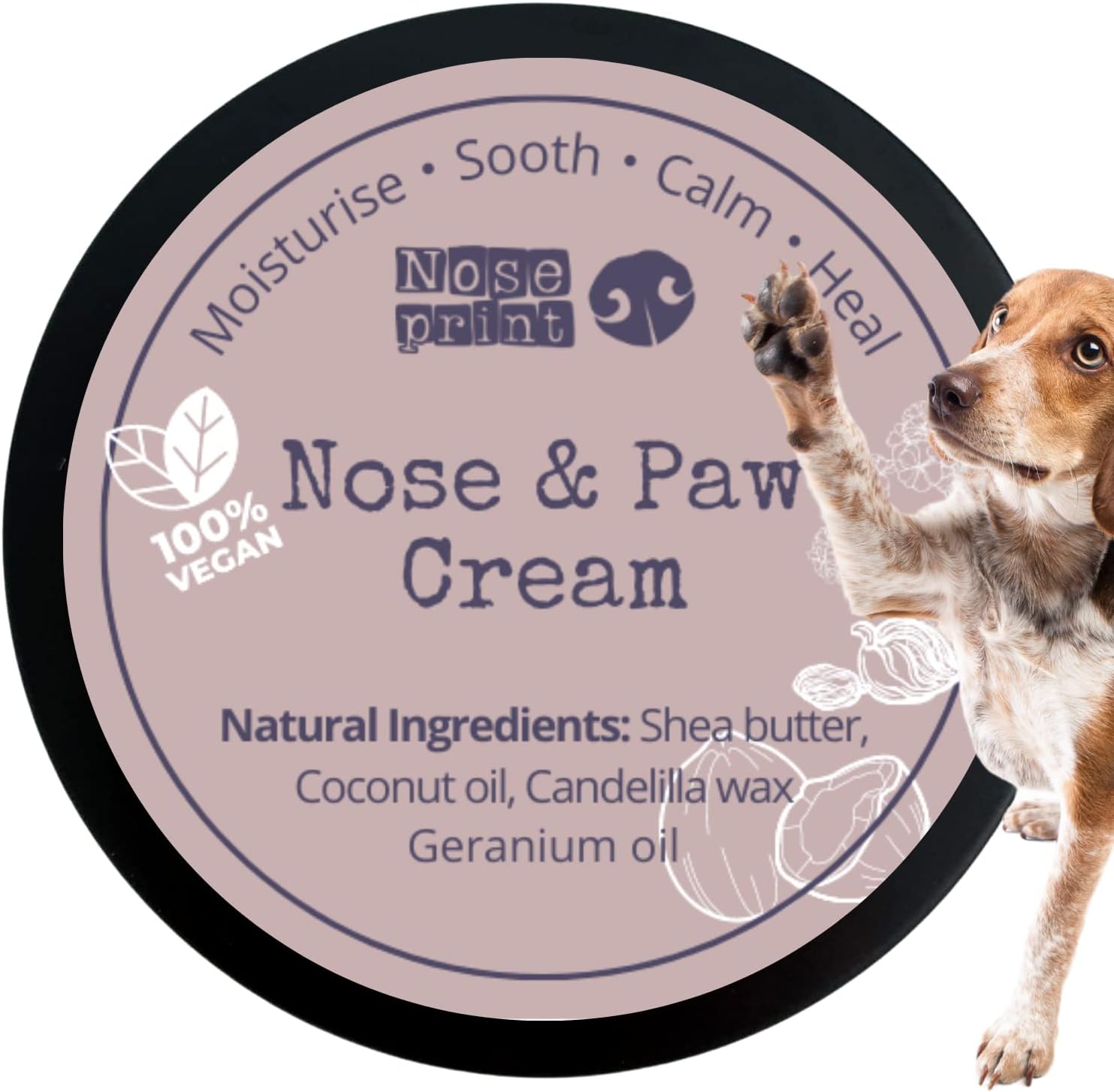 VEGAN 100 Natural Dog Nose & Paw Balm Paw Protector Paw Balm For
