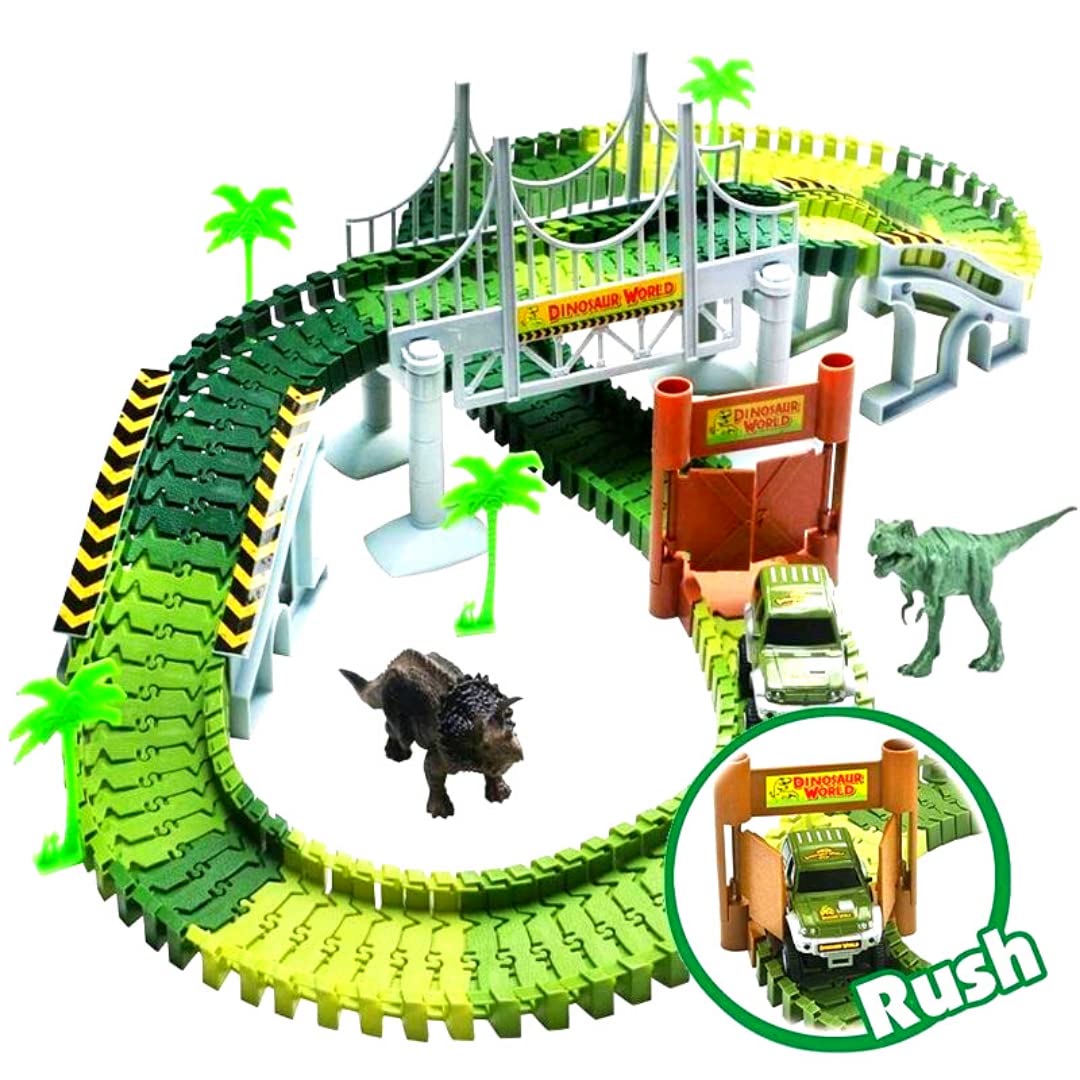 Buy Kidology Dinosaur Race Tracks for Kids Dinosaur World Road Race