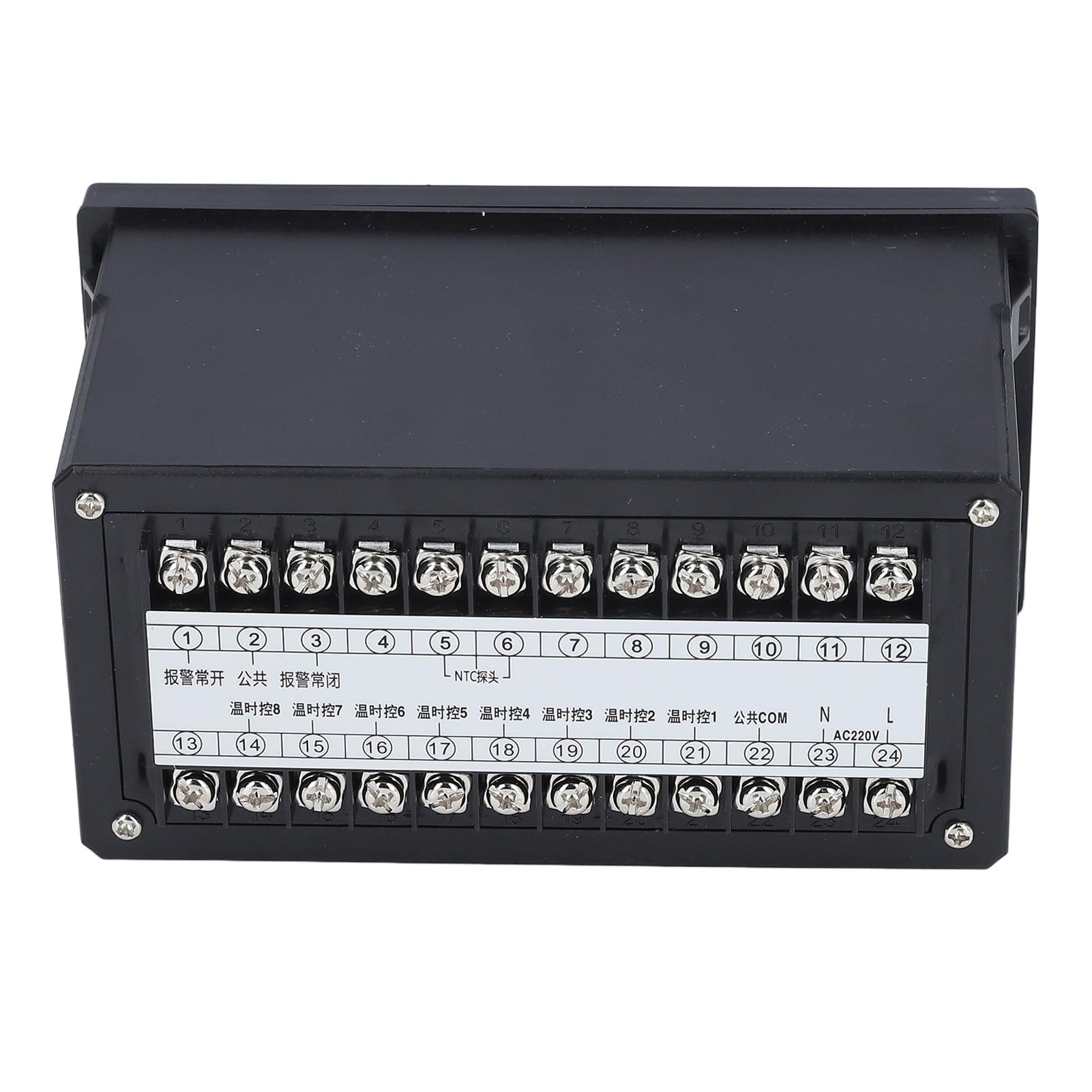 Marhynchus Controlador de Temperatura, Controlador de Temperatura Digital ABS con Salida de relé de 8 Vías 110 a 230 V Sonda de 32,8 Pies ±0,5% FS para Incubadora de Granja de Invernadero