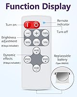 Vista 6 de HitLights Mini RF Remote Controller for Single Color LED Strip Lights, DC 5-24V, 12-Key Wireless Dimmer with Dynamic Effect Mode, PWM Dimming