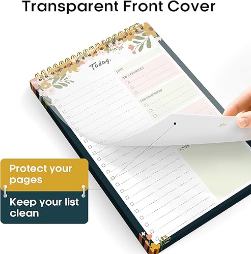 Miniatura 52 de Taja Bloc de notas de lista de tareas pendientes para el trabajo con 52 hojas, 9.8 x 6.5 pulgadas, planificador diario sin fecha, perfecto