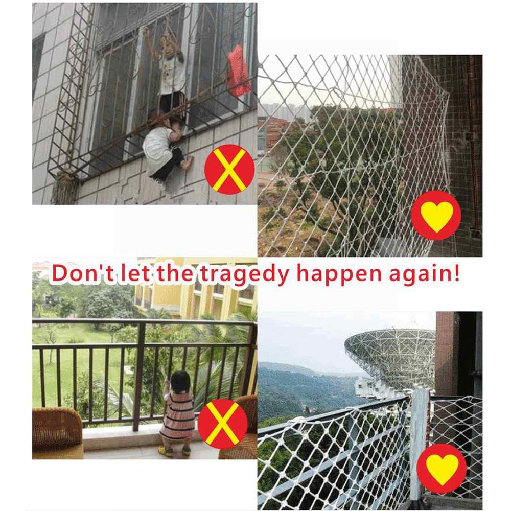 Rete Protezione Bambini,Rete di sicurezza multifunzionale per la sicurezza della famiglia, scale, balconi, recinzioni di finestre, prevenzione delle cadute del letto alto dei bambini，1.5*3m