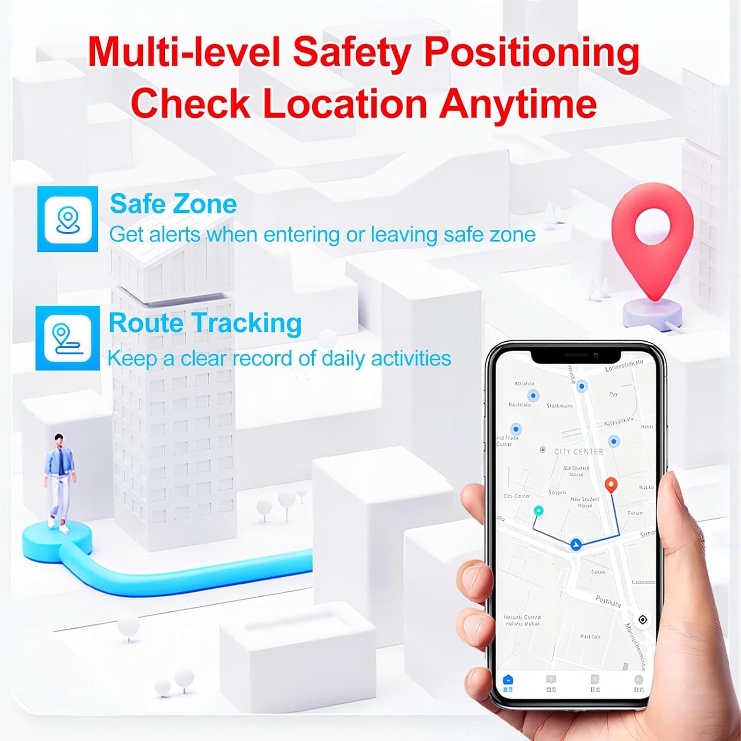 Reloj inteligente GPS con detección de caídas, videollamada HD impermeable, alarma SOS, monitor de salud para personas mayores y cuidado de la demencia